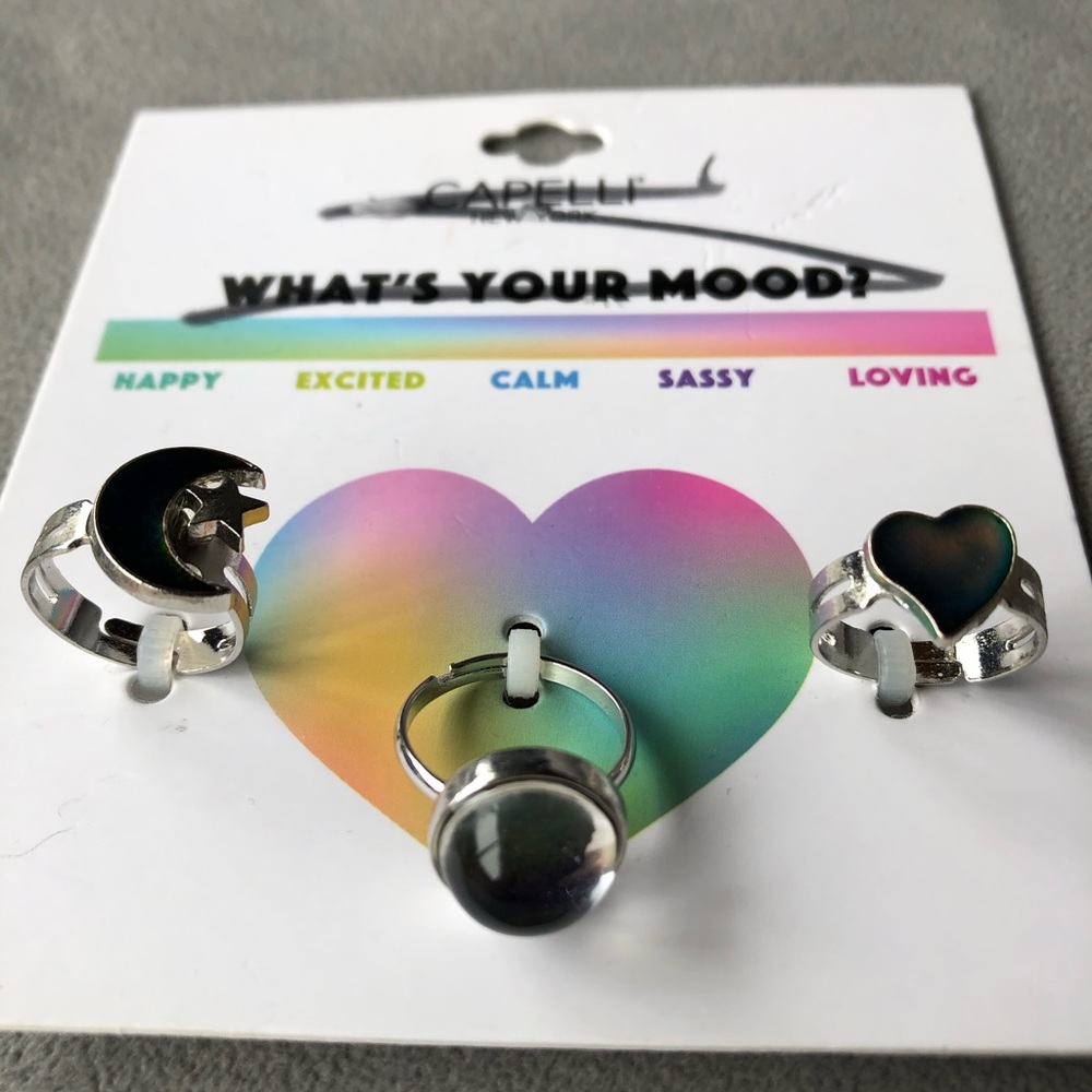 Set of 3 ~ Mood Rings ~ Capelli of New York